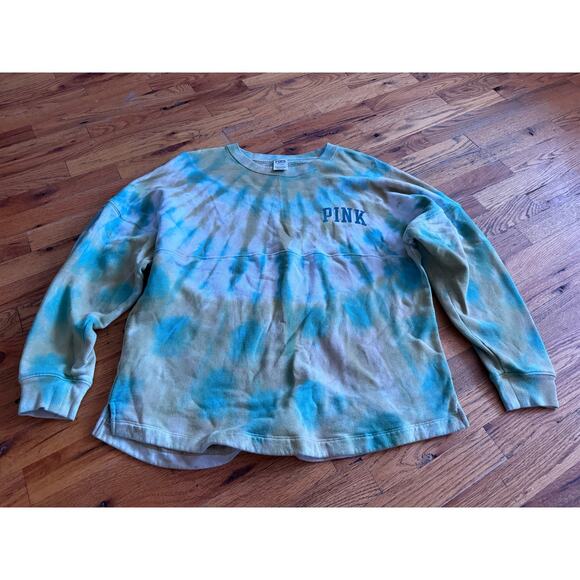 PINK Victoria's Secret Tops - Pink/Victoria Secret Tye Dye Crewneck oversize Sweatshirt